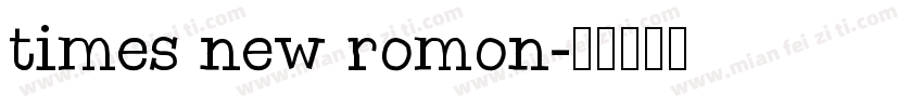 times new romon字体转换